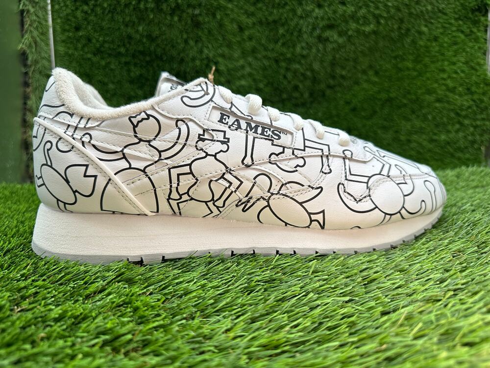 Eames Office x Reebok Classic GY6393 Athletic Sneaker Men's 10.5 White Leather